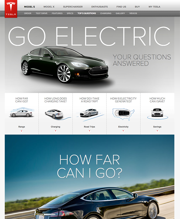 2015网页设计趋势案例Tesla