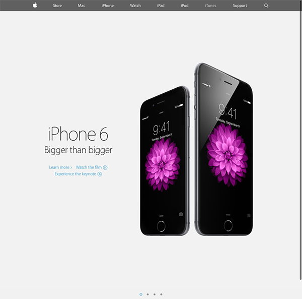 2015网页设计趋势案例Apple