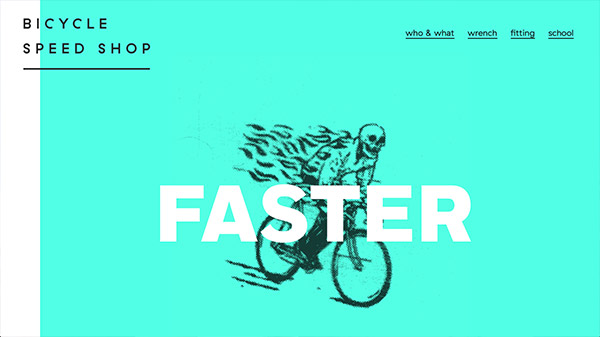 Bicycle Speed Shop 网页设计合理使用动画效果案例