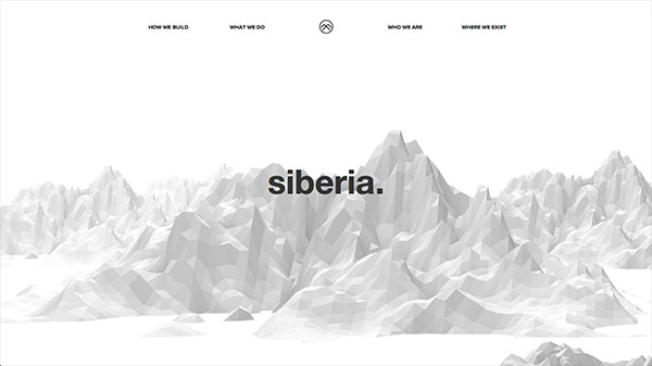 Siberia 网页设计合理使用动画效果案例