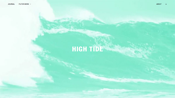 High Tide 网页设计合理使用动画效果案例