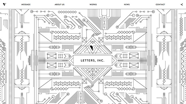 LETTERS, INC. 网页设计合理使用动画效果案例