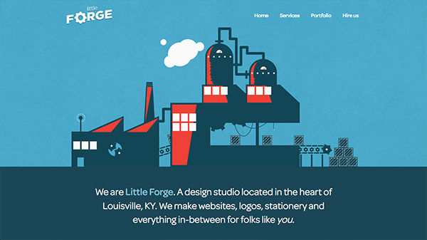 Little Forge 网页设计合理使用动画效果案例